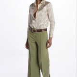 Pantalone MELODY D cropped canvas tinto capo MELODYD408501 19 quelledue 