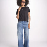 t-shirt girocollo con ali strass JWTS01669 NOIR 001 zadig & voltaire 