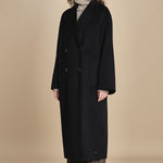CLARA cappotto doppiopetto IO1111105 MC2163 PINSTRIPE ivy oak 