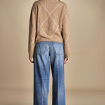 maglia girocollo con rombi CORNELIA CAMMELLO tenne' 