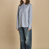 camicia a righe con colo guru. CHE0185 BLE5825W soeur 