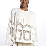 Camicia ALIYAH inserti pizzo e nervatura ALIYAH TOP OFFWHITE lug von siga 
