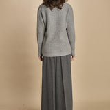 cardigan collo a scialle D251016S 3554 GRIGIO CHIARO milaura 