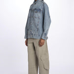 Giubbino denim THE EXTENDED lungo WP25DJA001 SEATTLESEAT frame 