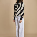 maglia cuore BLACKWHITE HEART 345809 NERO farm rio 