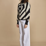 maglia cuore BLACKWHITE HEART 345809 NERO farm rio 