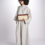 busta in paglia e dettagli in pelle MALE P26CAT71 NATCUO catarzi 1910 