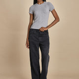 t.shirt manica corta a costine THE RIB BABY TEE WF25JKT012 GREY frame 