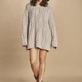 maglia over con trecce NESK SABLE bellerose 