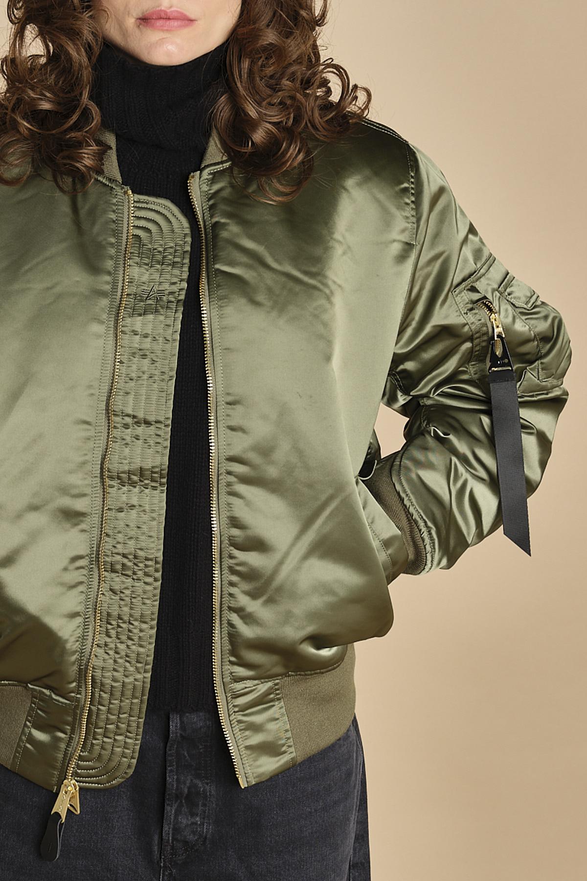 bomber unisex nylon raso 756111 MA1 SAGE GREEN alpha 