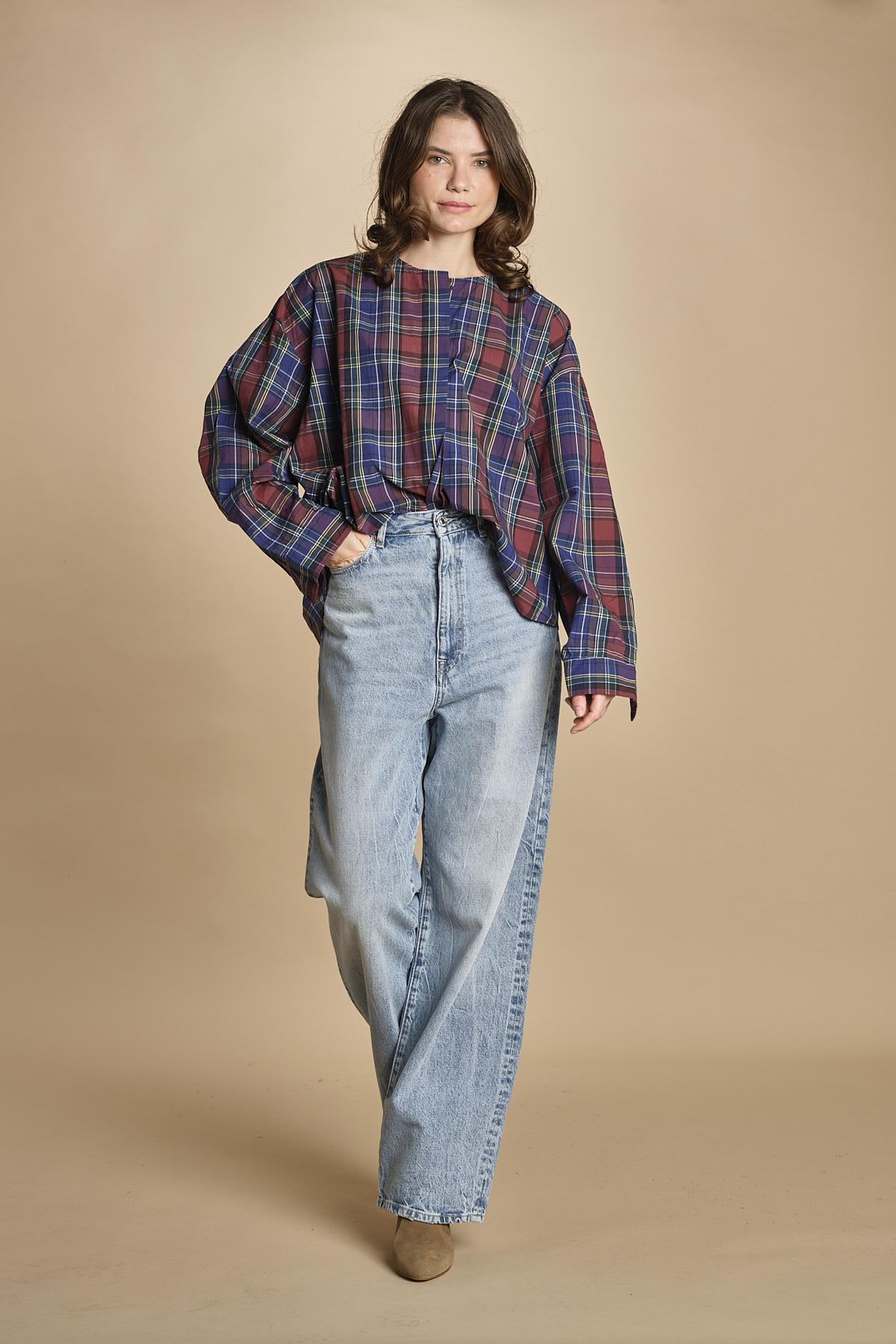 camicia girocollo scozzese GALATEA CHB CHECK B bellerose 