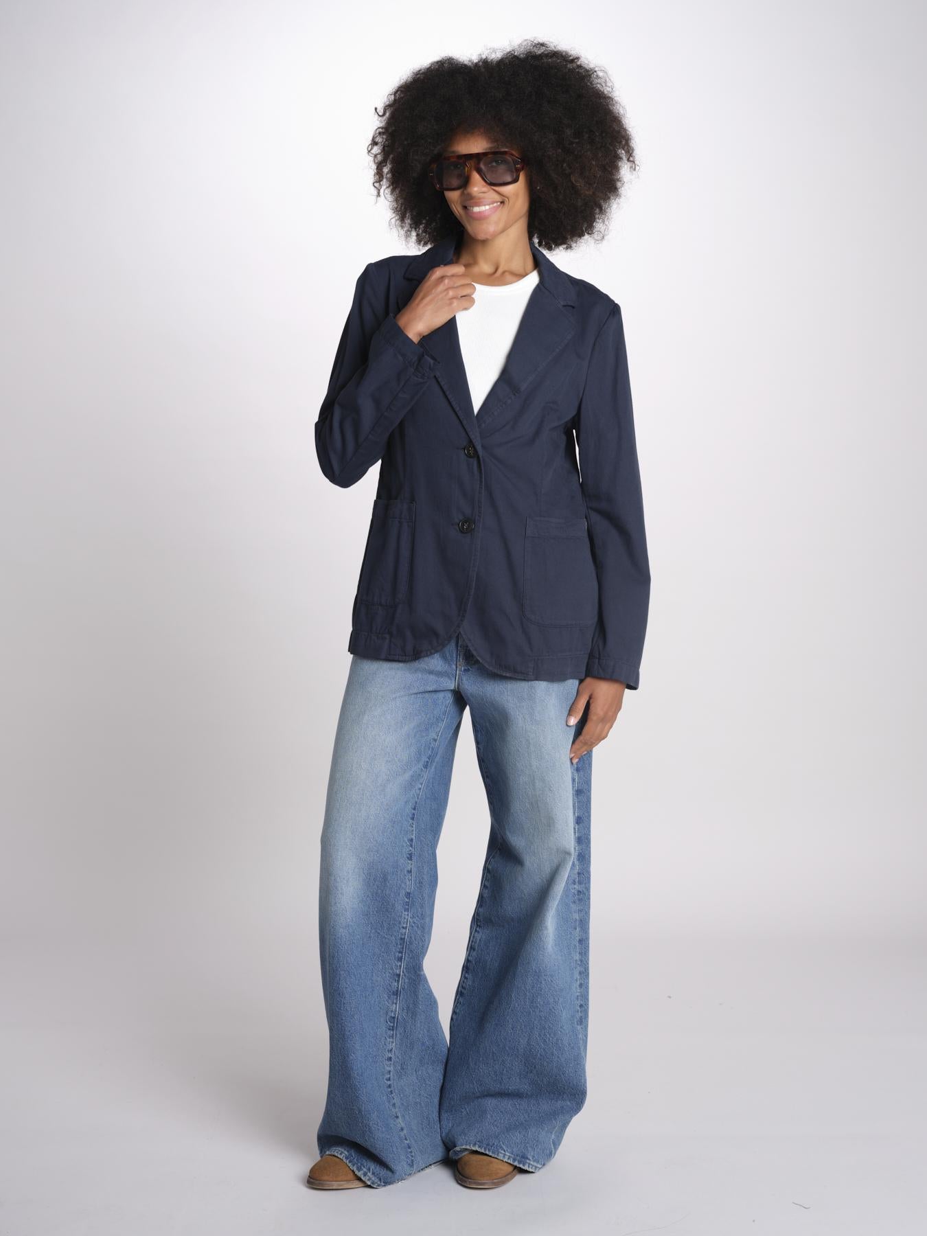 giacca due bottoni in cotone LIVI ESSELING NAVYBLUE true avenue 