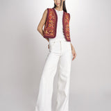 Gilet con ricami SUNA GILET SUNA1GIL RUST antik batik 