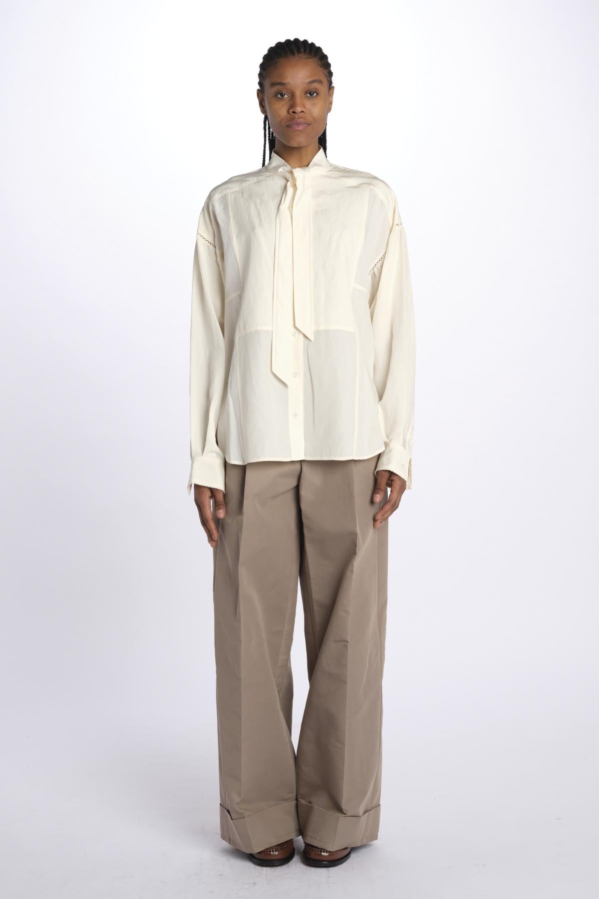 Camicia LS TIE jeans 21654MLY PARCHMENT phillip lim 