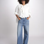 camicia con rouge POEMA SH005 ECRU laurence bras 