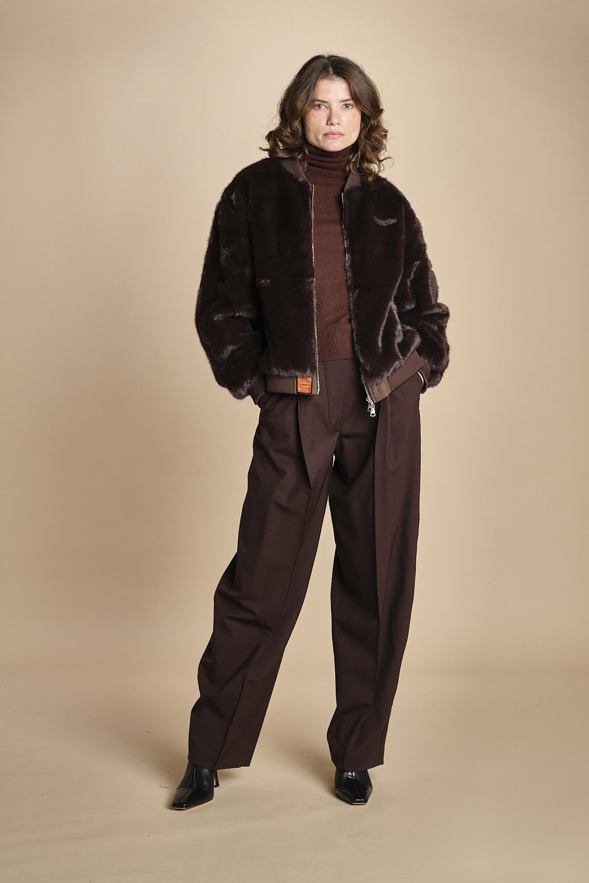 bomber in ecopelliccia BWSEWARDF5 BROWN bombers original 