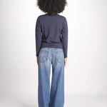 t-shirt girocollo manica lunga WSLS21 58 DEEP BLU merz b 