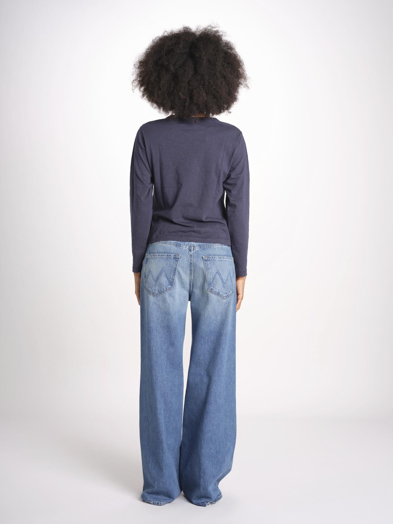 t-shirt girocollo manica lunga WSLS21 58 DEEP BLU merz b 
