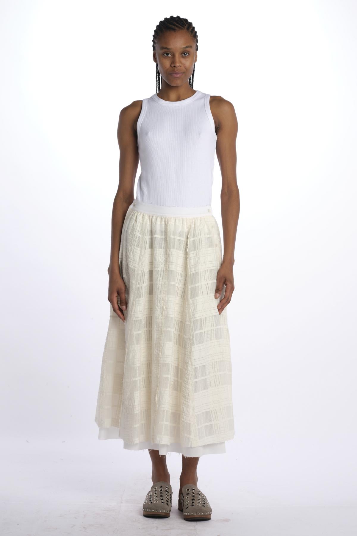 Gonna Jacquard PHOEBE SKIRT WHITELACE jejia 