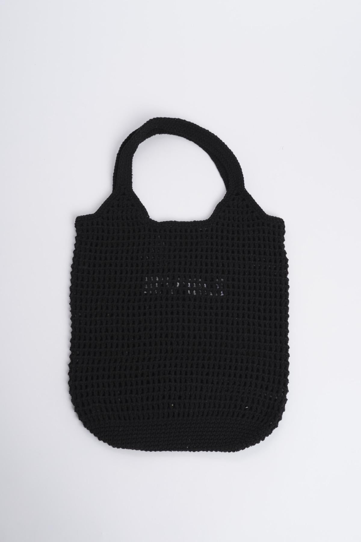 Borsa LOVE uncinetto C35099 BLACK mele 