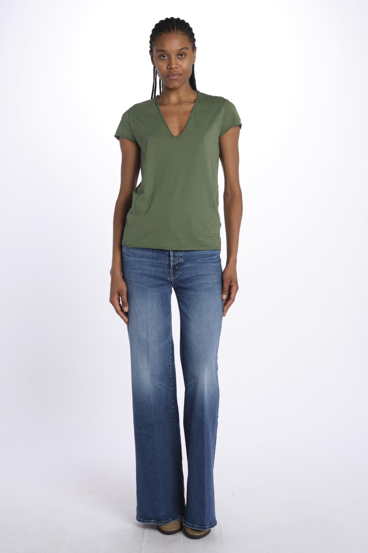 STORY CL tshirt scollo v JWTS02786 CORIANDER zadig & voltaire 