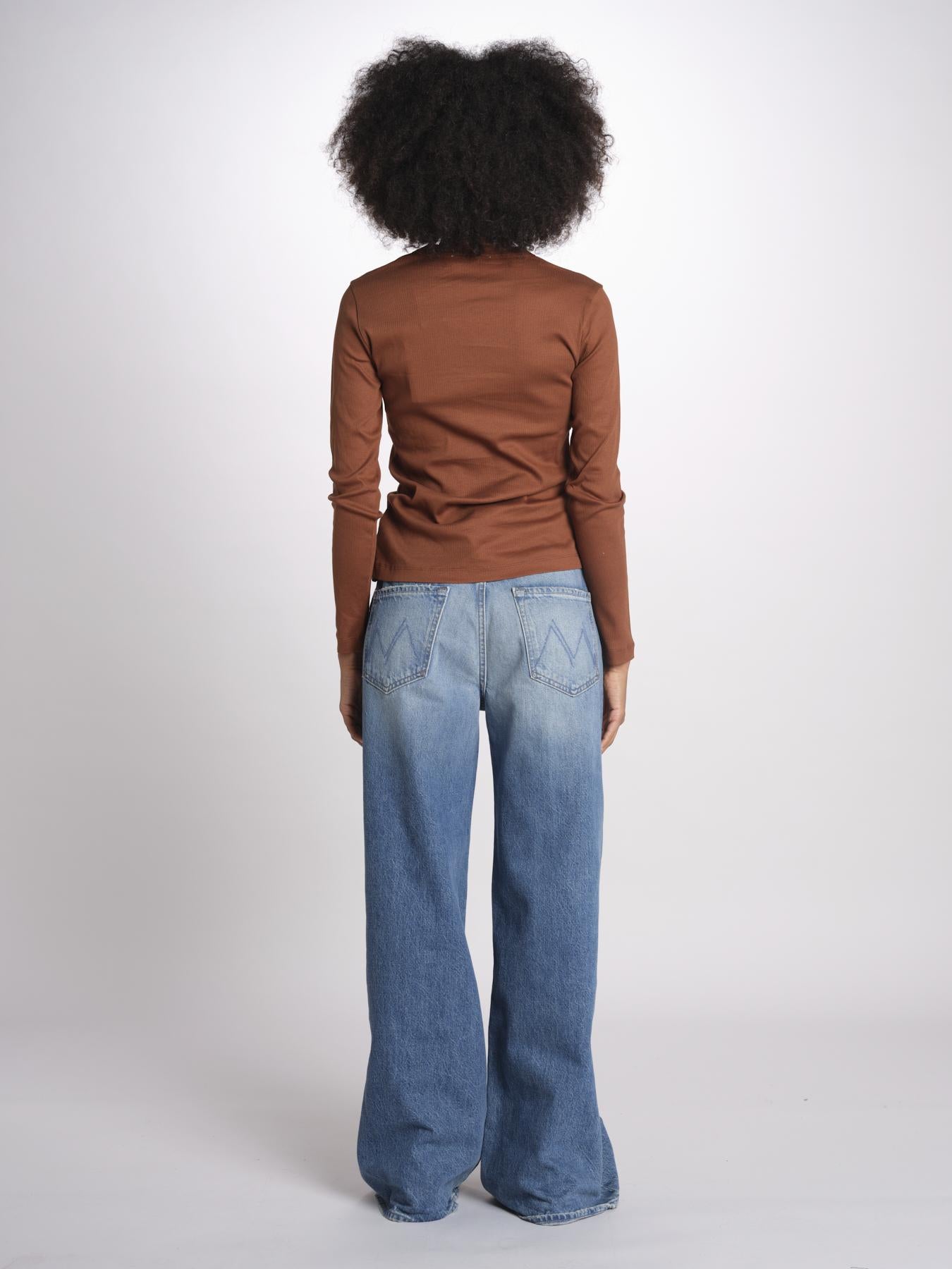 t-shirt manica lunga a costine KOLLINA IO1100X2338 TOBACCO BR208 ivy oak 