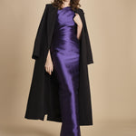 maxidress in taffetà KIRA RAISIN solace 