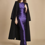 maxidress in taffetà KIRA RAISIN solace 