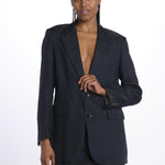 Giacca VALE doppio petto gessata VALE NAVY true avenue 