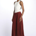 Gonna BROWN pieghe 338463 BROWN farm rio 