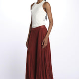 Gonna BROWN pieghe 338463 BROWN farm rio 