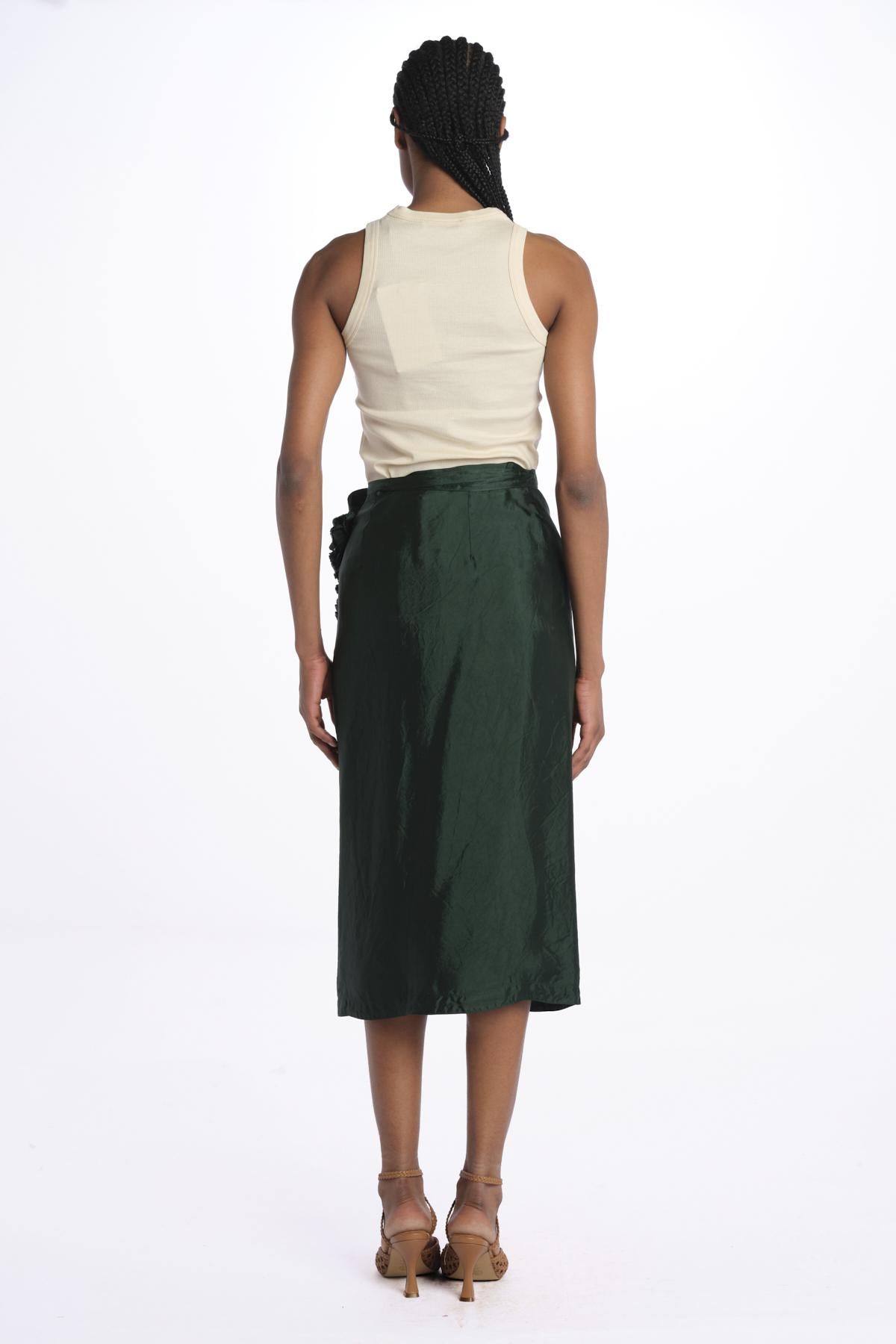 Gonna pareo con rouches MOD.2258 VERDE aspesi 