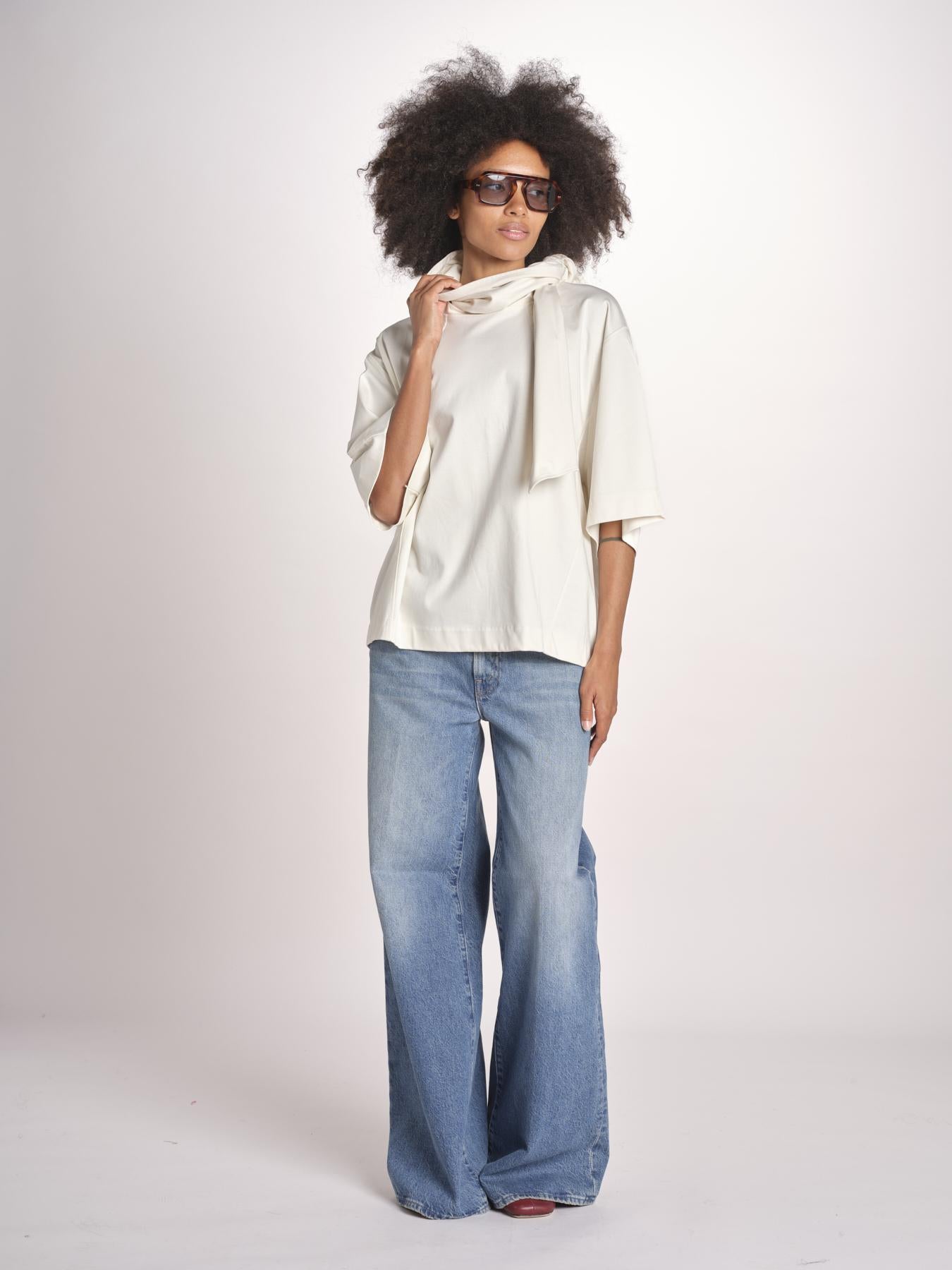 blousa con sciarpa TSH0720HELENA BLANC BLA0126S soeur 