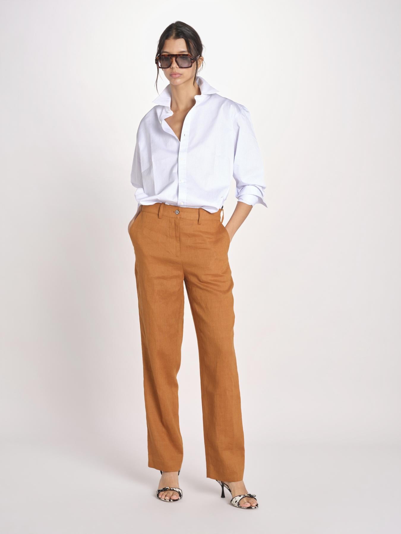 Pantalone over 16P013LI011 P632 CHESTNUT ines de la fressange 
