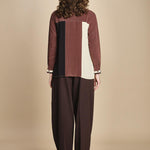 camicia con collo a pannelli BL_3261T BROWN bodice 