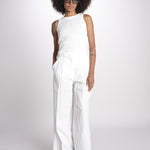 BENDA pantalone con pinces in popeline BENDA 2615131142600 004 BIANCO weekend maxmara 