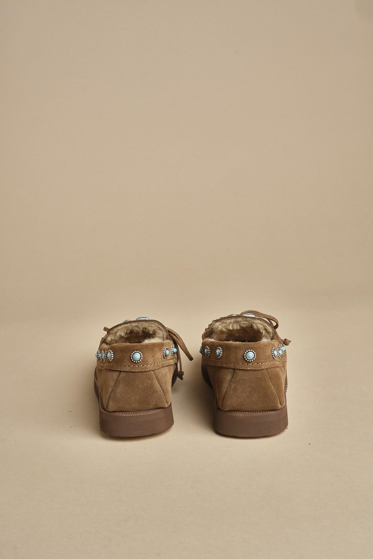 scarpe camoscio con pietre LAKOTA BROWN fortela 