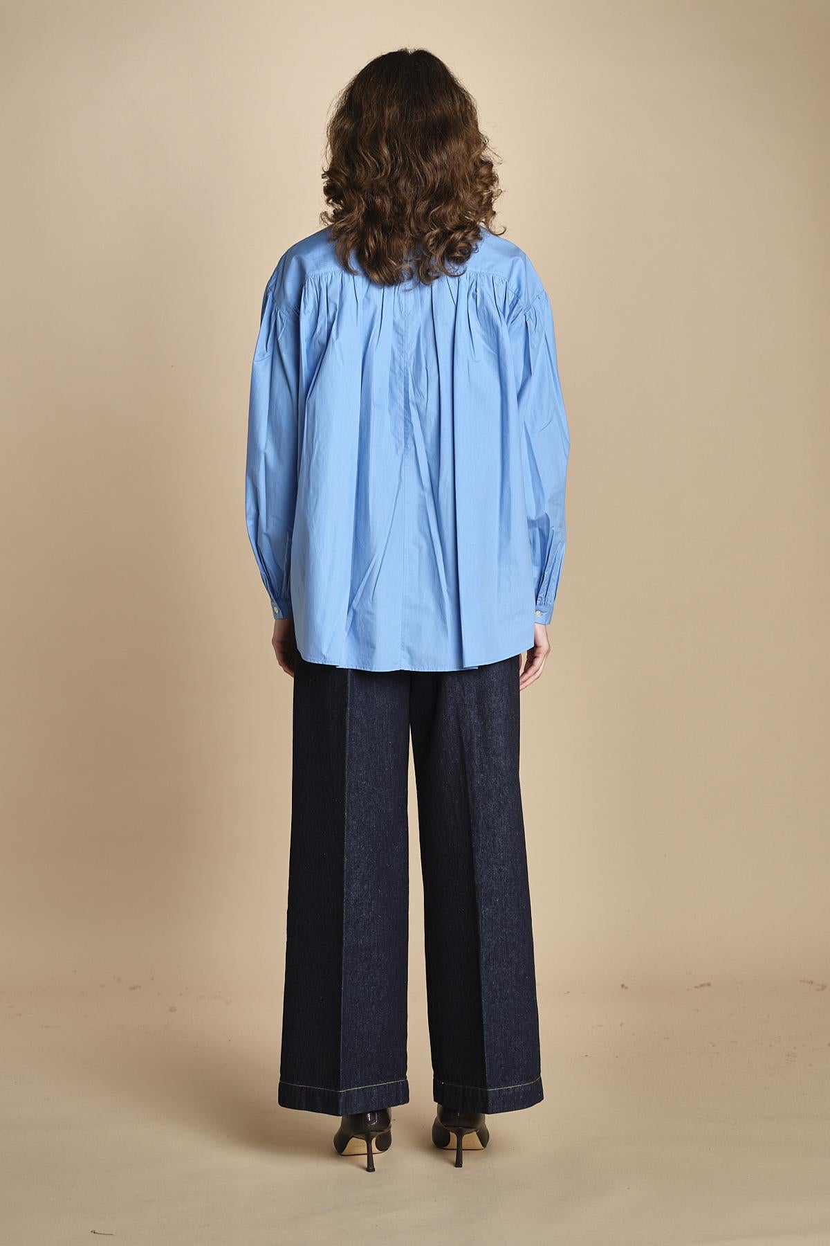 camicia con nervature e rouches FA BLUE laurence bras 