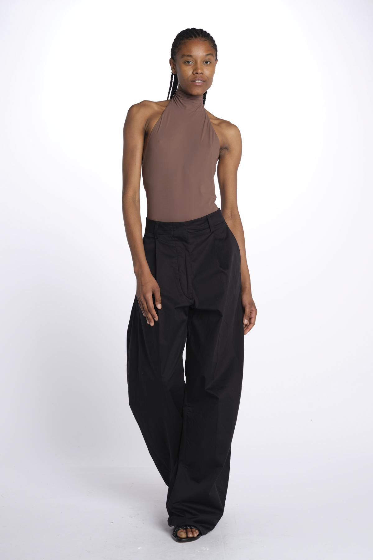 HOLLY body collo alto con fiocco HOLLY TAUPE BROWN amazuìn 