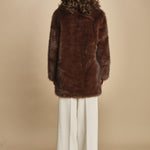 cappotto in ecofur. ANASTASIA MARRON giovanni paris 