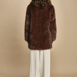 cappotto in ecofur. ANASTASIA MARRON giovanni paris 