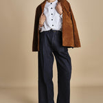 camicia con bottoni in swarosky RAMPLINGO WHITE laurence bras 