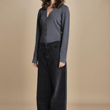 body scollo a v in merinos ANDERSON KNIT BODY GREY herskind 