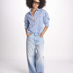 camicia stampa spina VT6248 BLUE zen ethic 