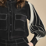 tuta con manica plisse BL_2269J BLACK bodice 