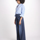 pantalone 4 tasche in misto lino SERENA XJB04 904 DENIM ps don't forget me 
