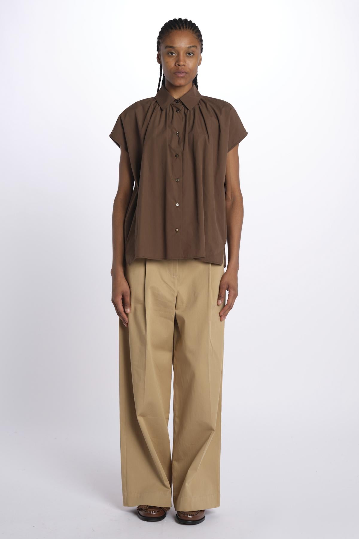 Camicia VALLO m/c poppeline 2515111032600 011 weekend maxmara 