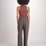 pantalone con pinces e risvolto PAN1319WATSON GRIS ANTHRACITE GRI0326S soeur 