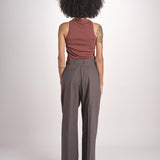 pantalone con pinces e risvolto PAN1319WATSON GRIS ANTHRACITE GRI0326S soeur 