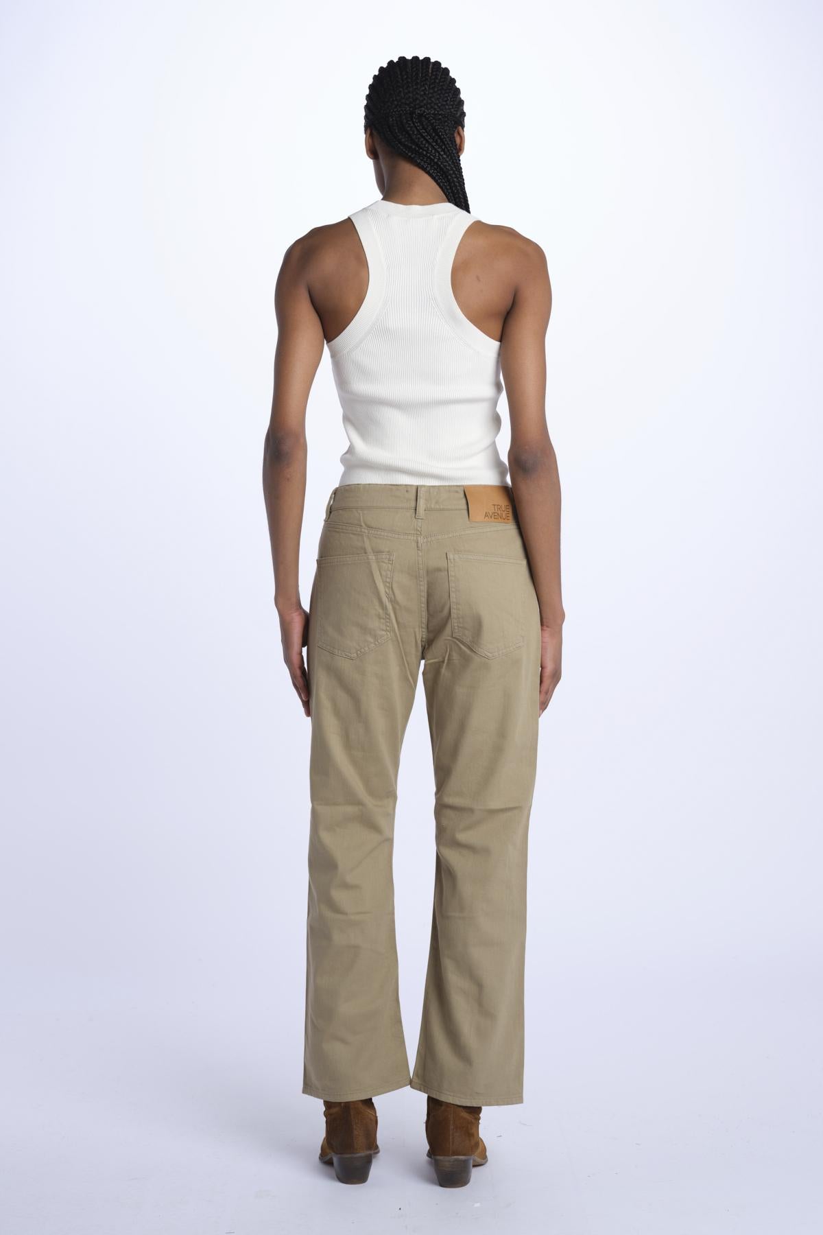 Denim LINDY combo stretto cropped LINDY KHAKI true avenue 
